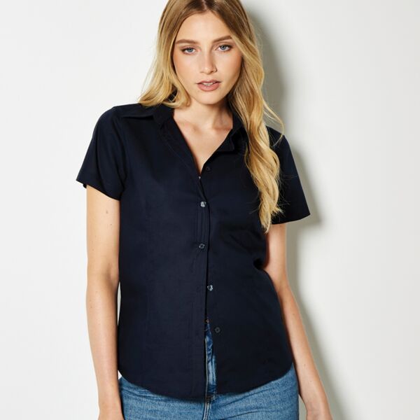 Kustom Kit Ladies Short Sleeve Tailored Workwear Oxford Shirt Thumbnail