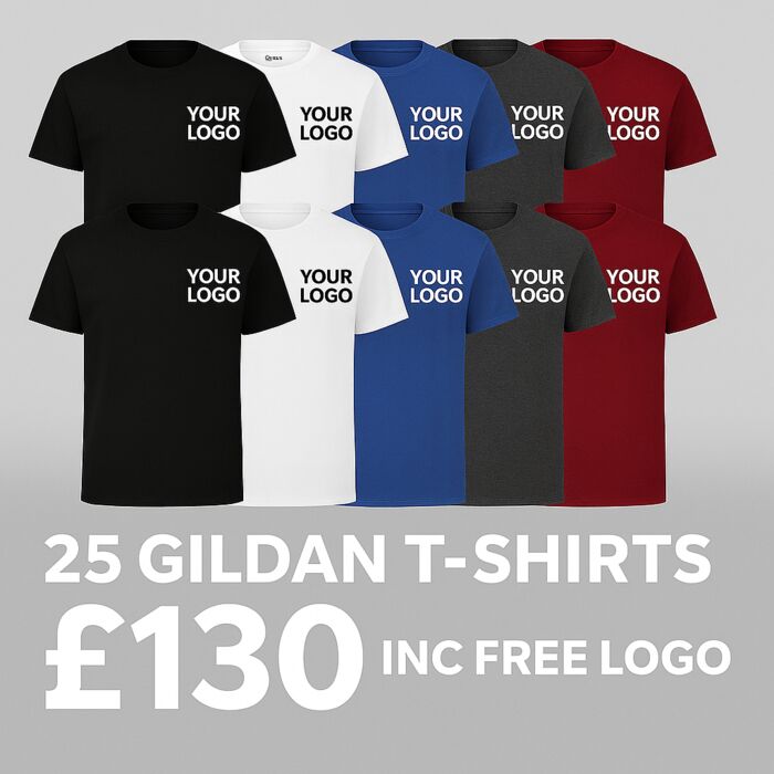 25 t shirt Bundle with free logo  Thumbnail